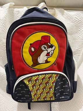 Kids Navy and Red Character Backpack by Buc-ee's